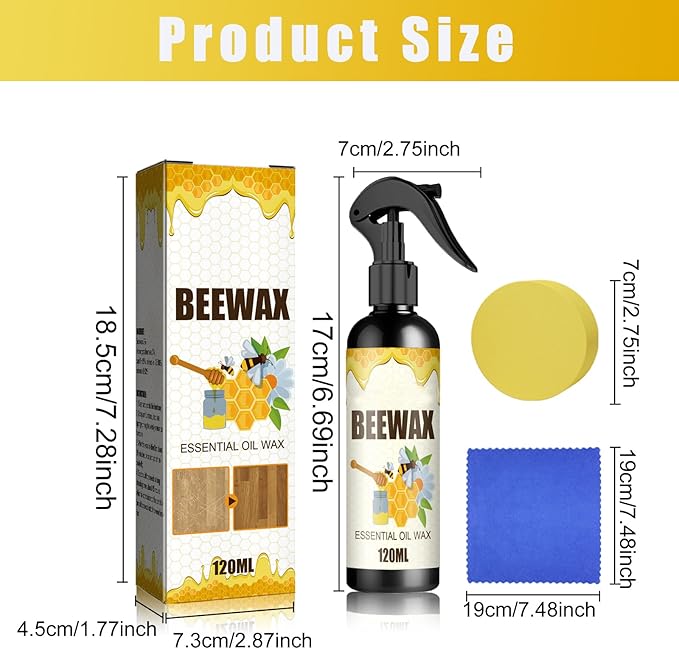 Natural beeswax spray