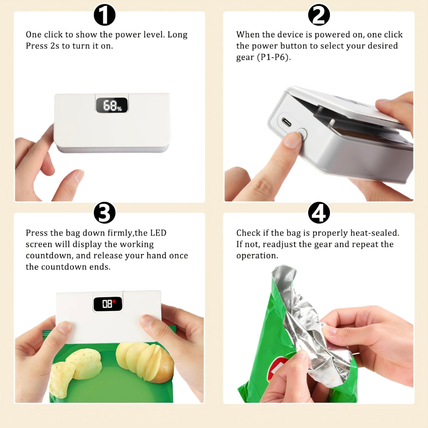 Mini Plastic Bag Sealer for Kitchen